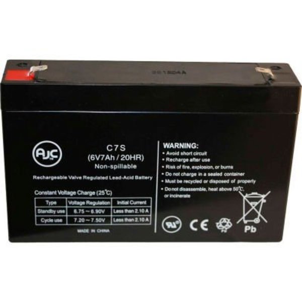 Battery Clerk UPS Battery, Compatible with APC SmartUPS SC 450VA Rack Tower SC450RM1U UPS Battery, 6V DC, 7 Ah APC-SMARTUPS SC 450VA SC450RM1U